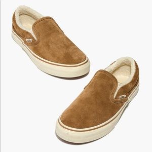 Madewell x Vans Unisex Suede/Sherpa Slip-On 10